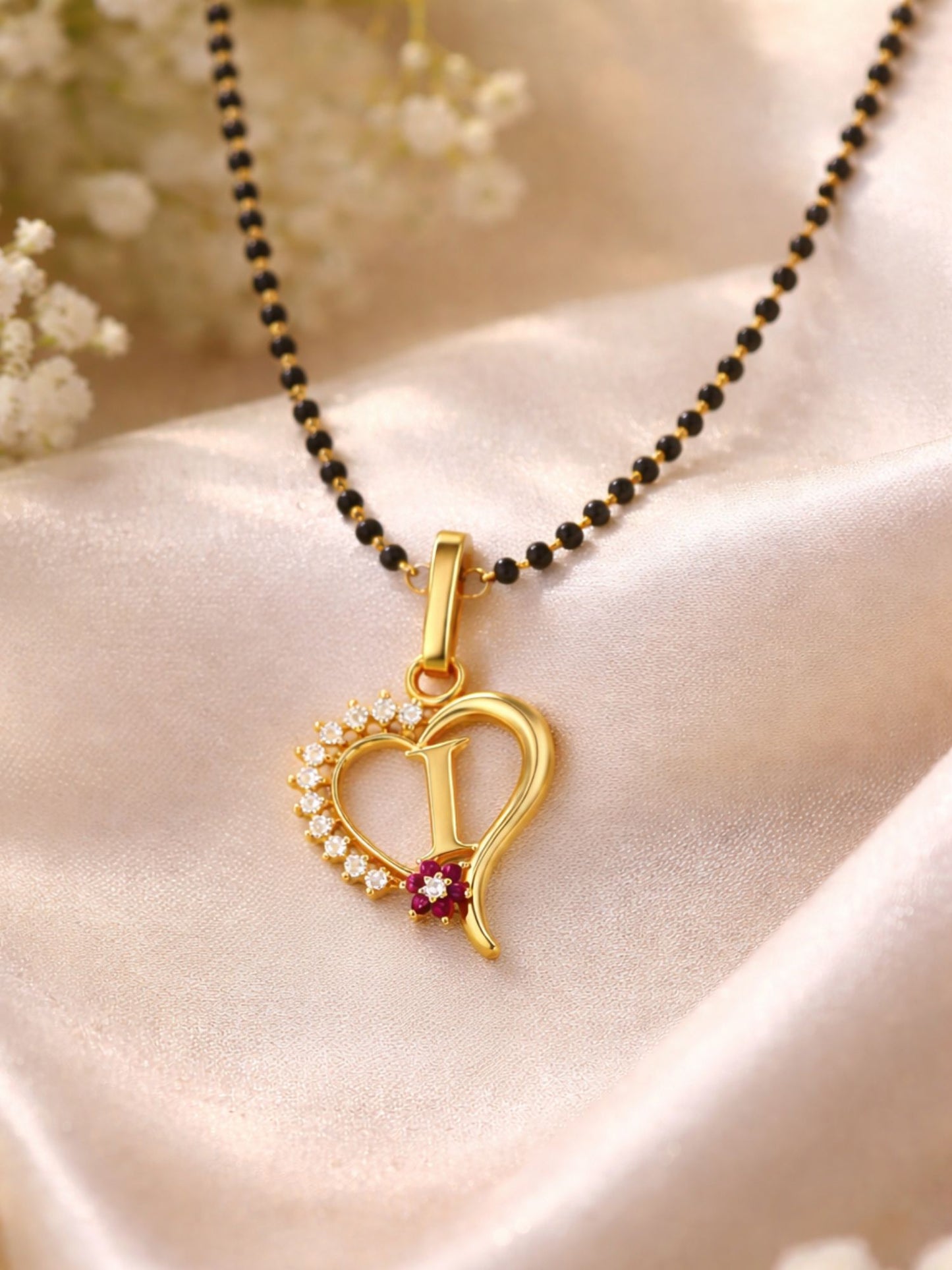 A To Z Letter Heart Short Mangalsutra Designs for Women