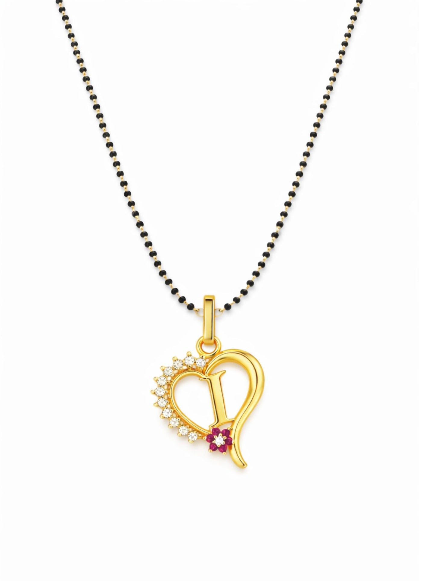 A To Z Letter Heart Short Mangalsutra Designs for Women