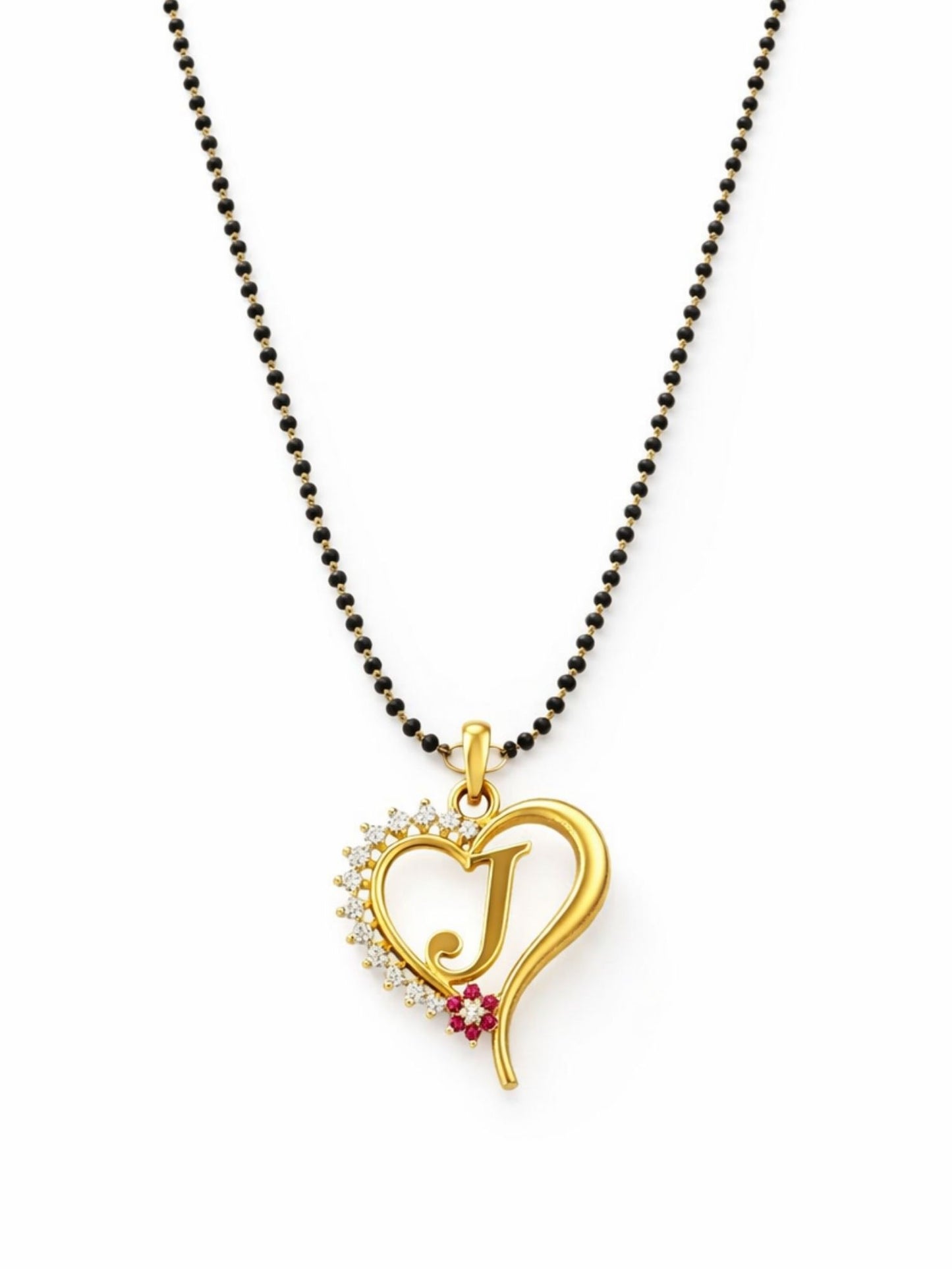 A To Z Letter Heart Short Mangalsutra Designs for Women