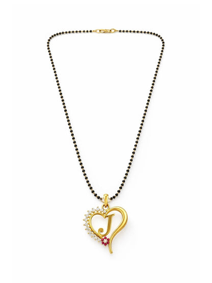 A To Z Letter Heart Short Mangalsutra Designs for Women