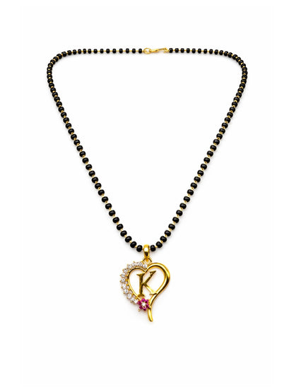 A To Z Letter Heart Short Mangalsutra Designs for Women