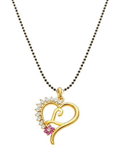 A To Z Letter Heart Short Mangalsutra Designs for Women
