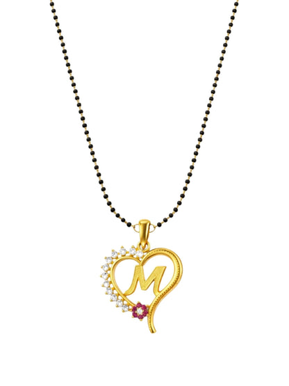 A To Z Letter Heart Short Mangalsutra Designs for Women