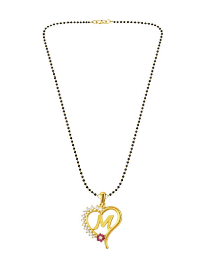 A To Z Letter Heart Short Mangalsutra Designs for Women