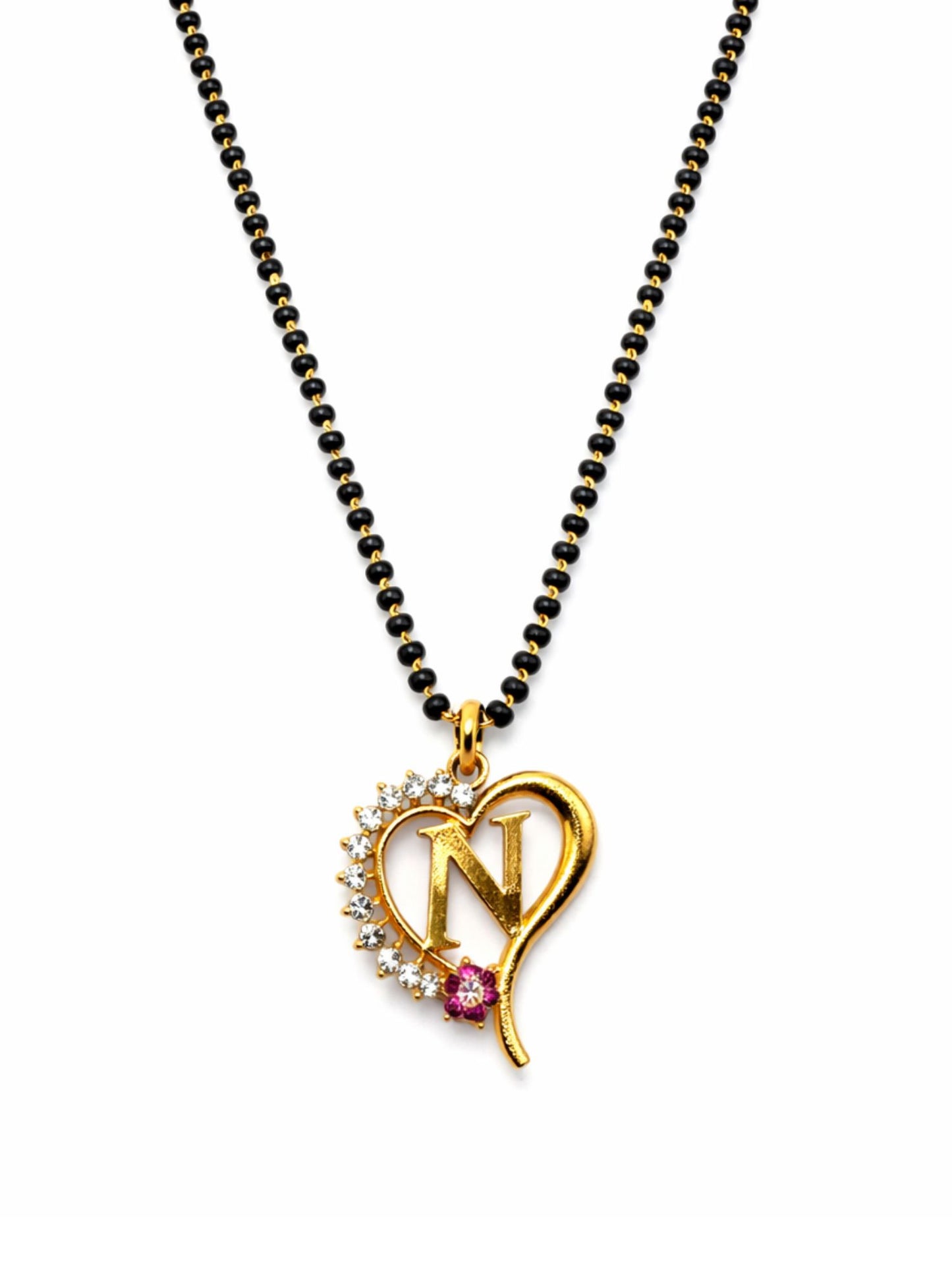 A To Z Letter Heart Short Mangalsutra Designs for Women