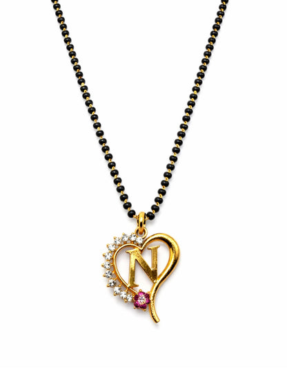 A To Z Letter Heart Short Mangalsutra Designs for Women
