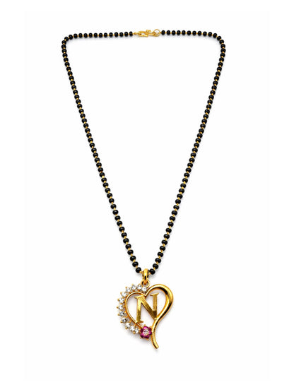 A To Z Letter Heart Short Mangalsutra Designs for Women