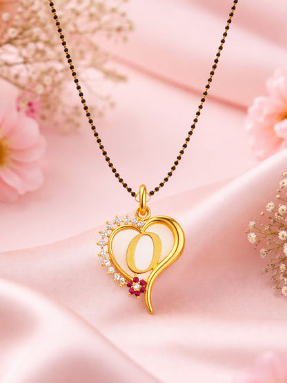 A To Z Letter Heart Short Mangalsutra Designs for Women