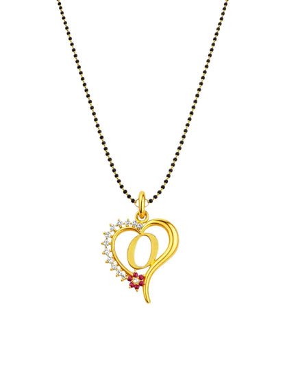 A To Z Letter Heart Short Mangalsutra Designs for Women
