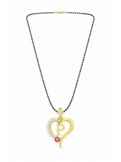A To Z Letter Heart Short Mangalsutra Designs for Women
