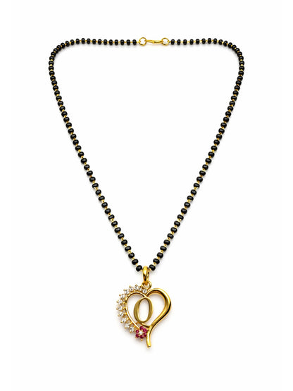 A To Z Letter Heart Short Mangalsutra Designs for Women