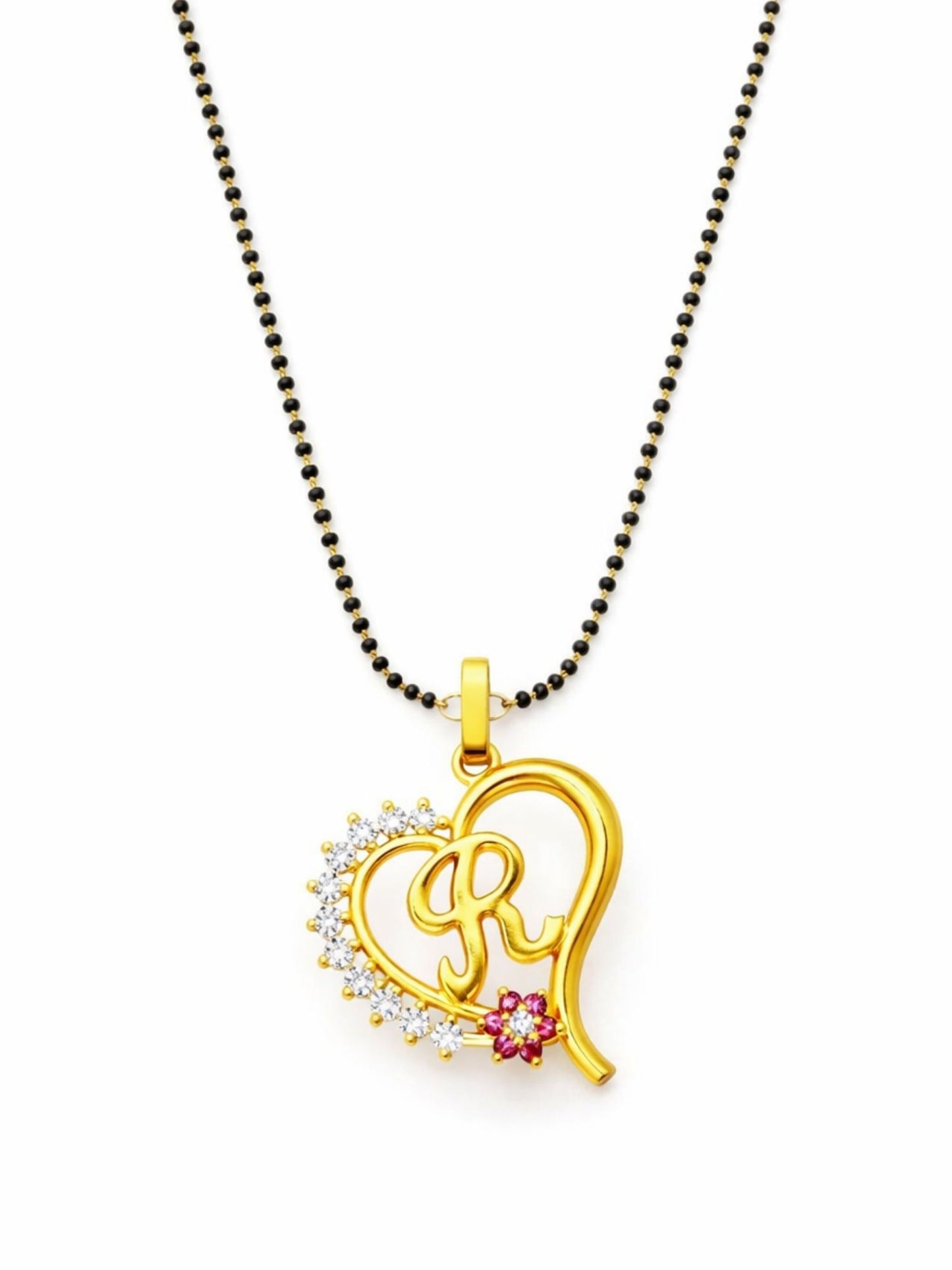 A To Z Letter Heart Short Mangalsutra Designs for Women