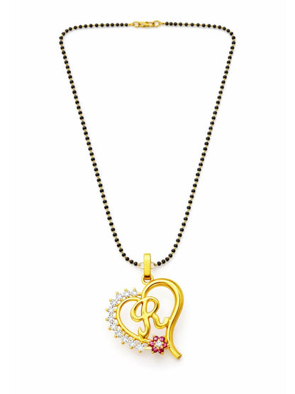 A To Z Letter Heart Short Mangalsutra Designs for Women