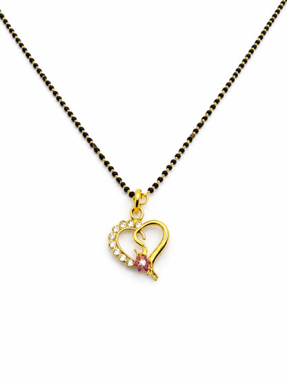 A To Z Letter Heart Short Mangalsutra Designs for Women