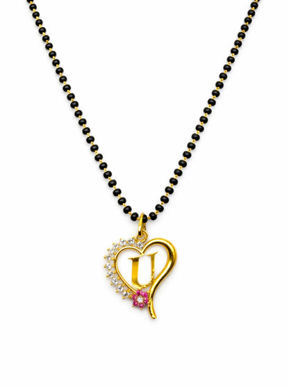 A To Z Letter Heart Short Mangalsutra Designs for Women