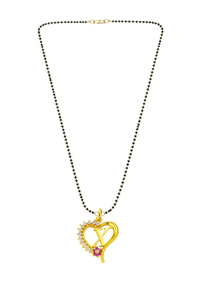 A To Z Letter Heart Short Mangalsutra Designs for Women
