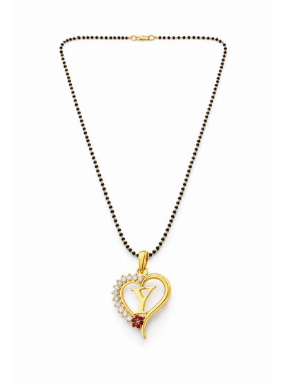 A To Z Letter Heart Short Mangalsutra Designs for Women