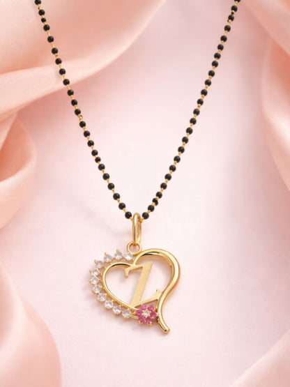 A To Z Letter Heart Short Mangalsutra Designs for Women