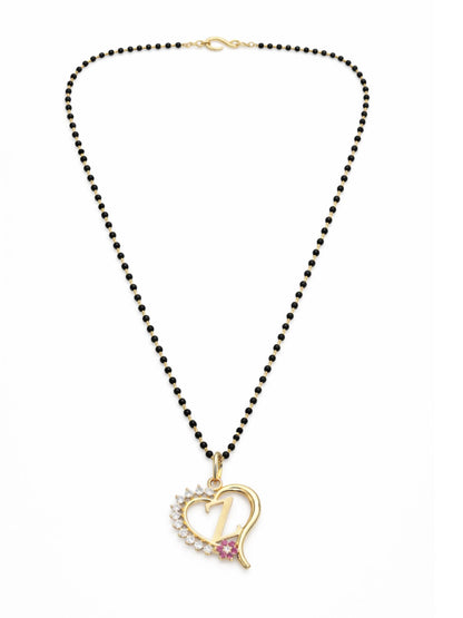 A To Z Letter Heart Short Mangalsutra Designs for Women