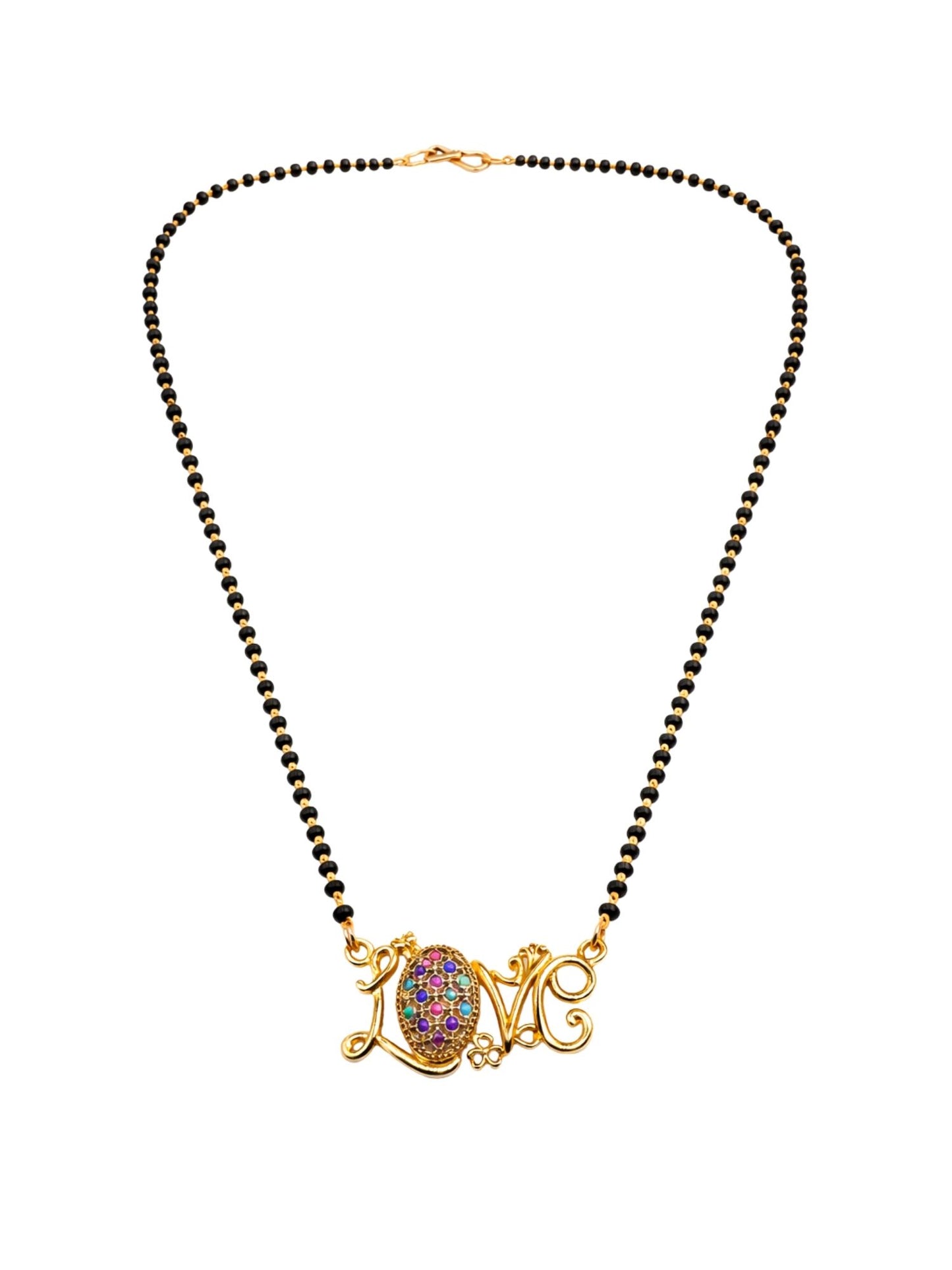 Rose Gold Short Mangalsutra Design Love Pendant for Women