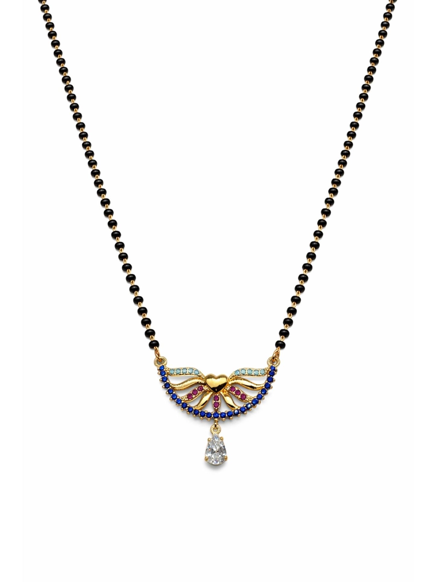 Short Mangalsutra Design Rose Gold Heart for Women