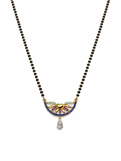 Short Mangalsutra Design Rose Gold Heart for Women