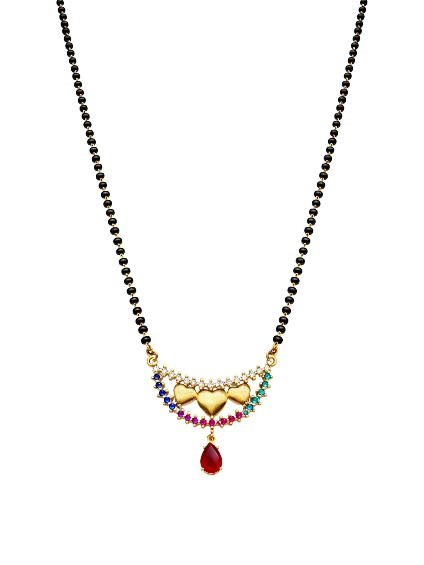 Short Mangalsutra Design Rose Gold Heart Pendant