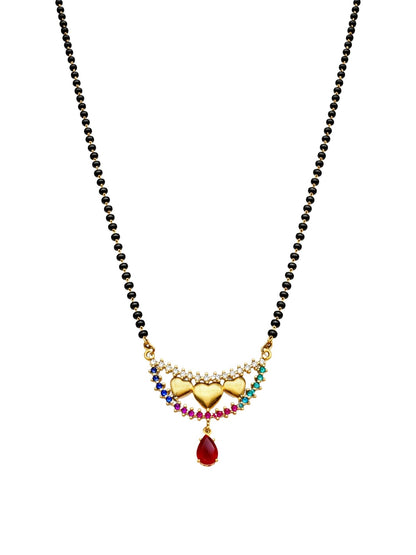 Short Mangalsutra Design Rose Gold Heart Pendant
