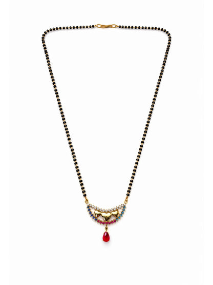 Short Mangalsutra Design Rose Gold Heart Pendant