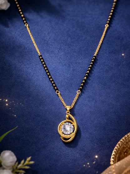 Crystal Pendant Short Mangalsutra for Women