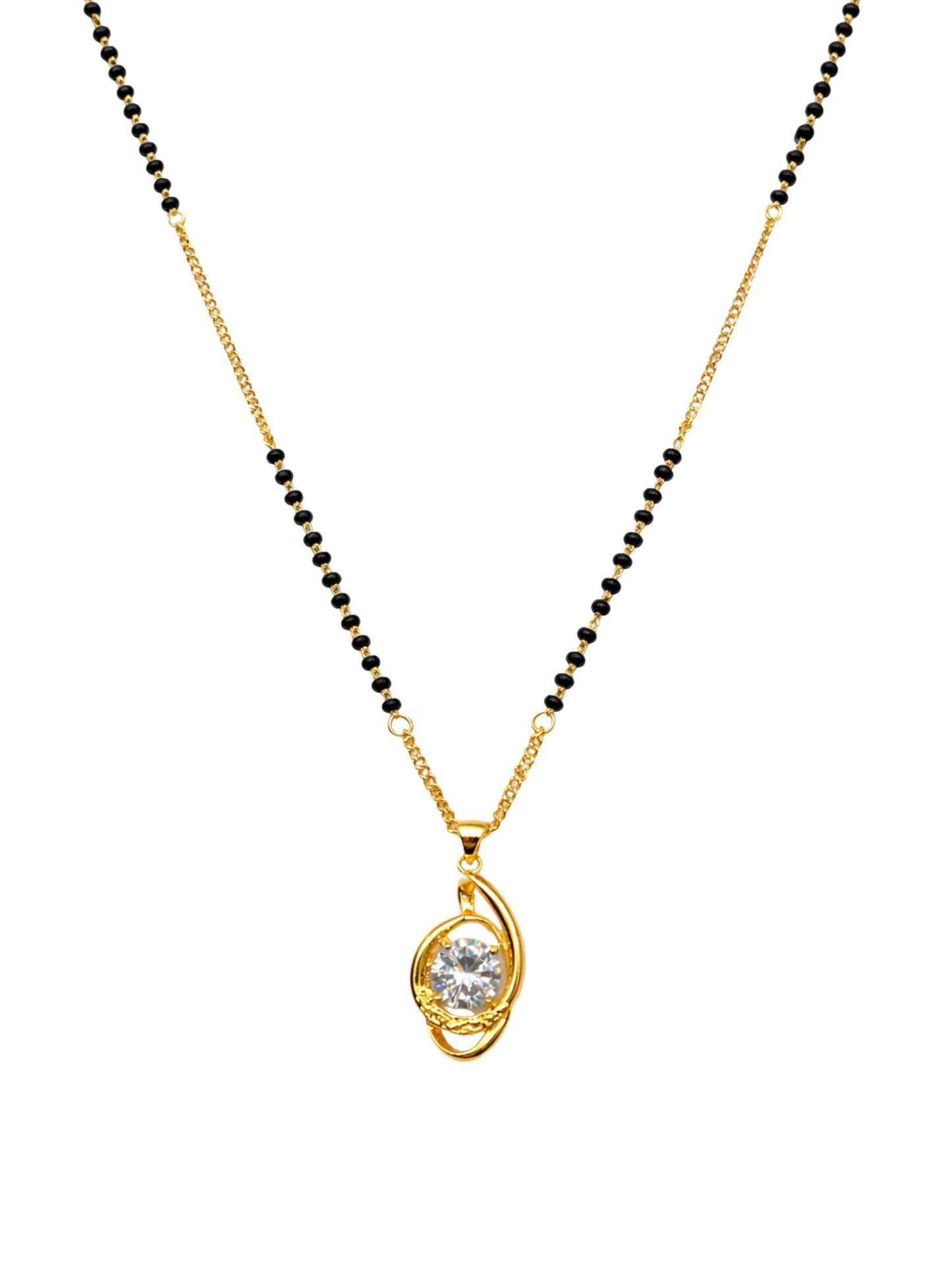 Crystal Pendant Short Mangalsutra for Women