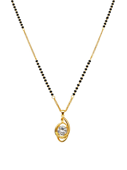 Crystal Pendant Short Mangalsutra for Women