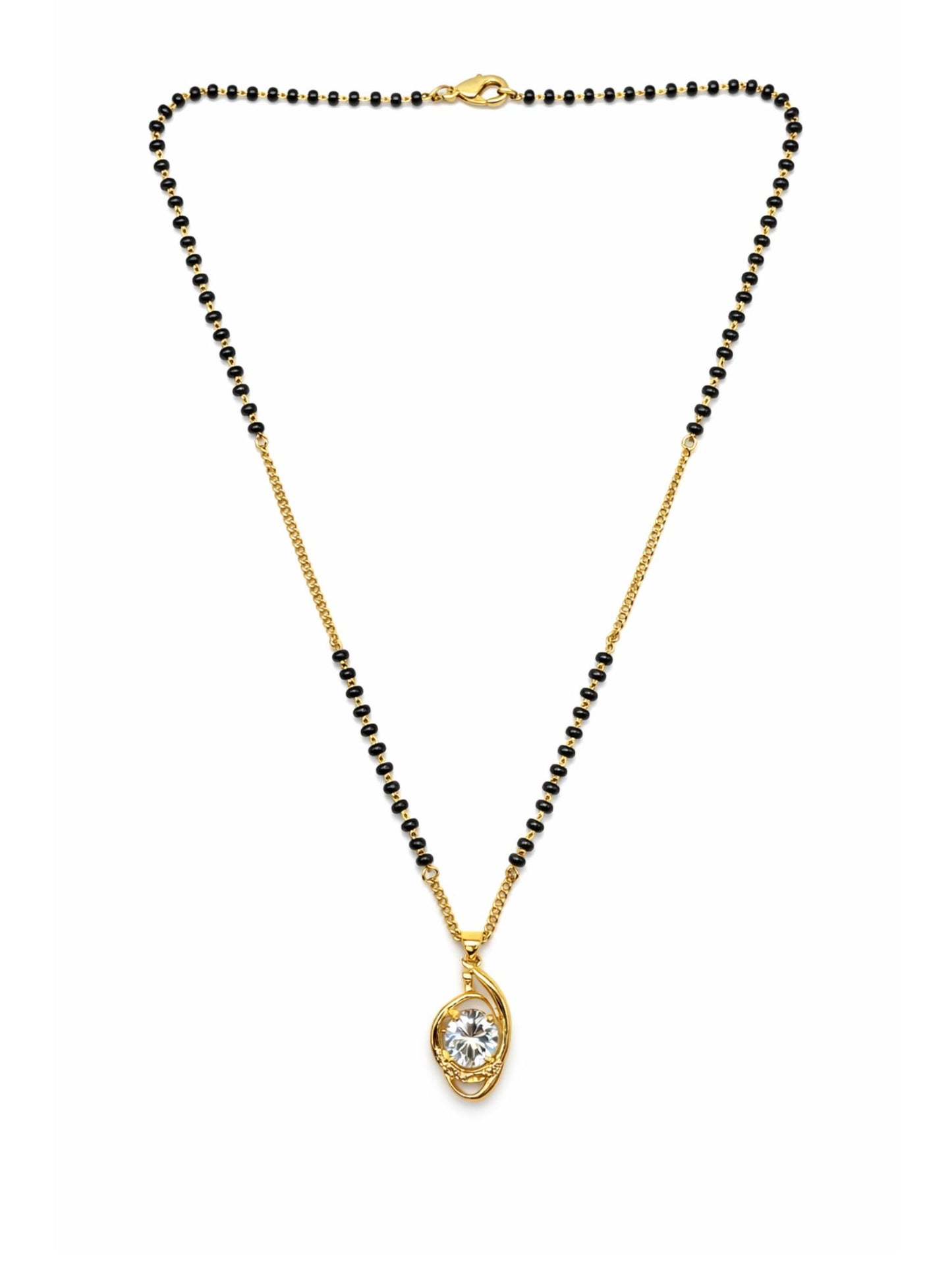 Crystal Pendant Short Mangalsutra for Women