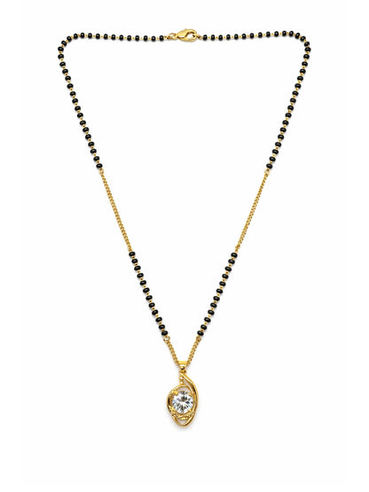 Crystal Pendant Short Mangalsutra for Women
