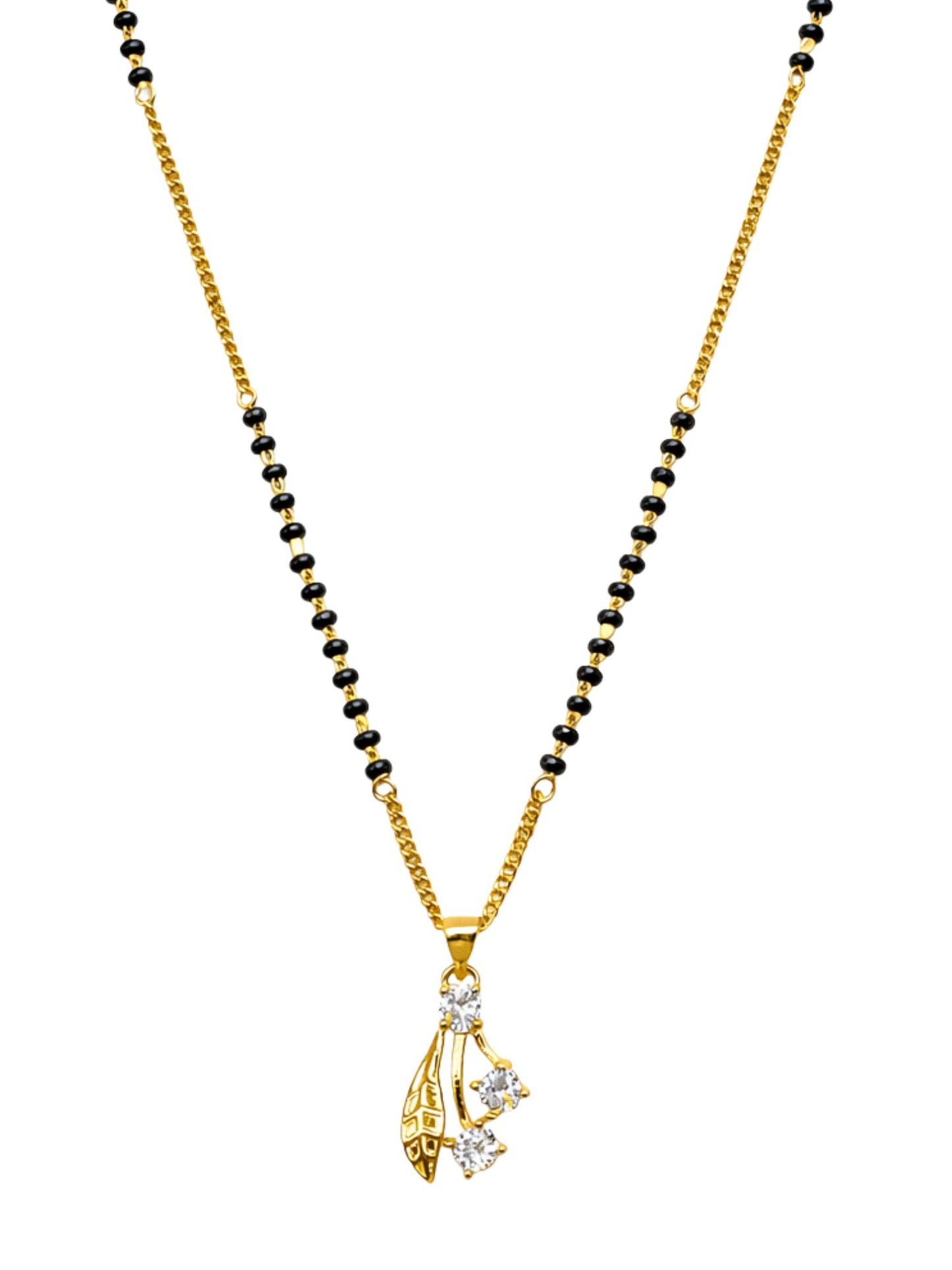 Leaf AD Pendant Short Mangalsutra Design for Women