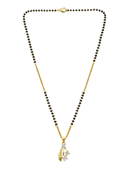Leaf AD Pendant Short Mangalsutra Design for Women