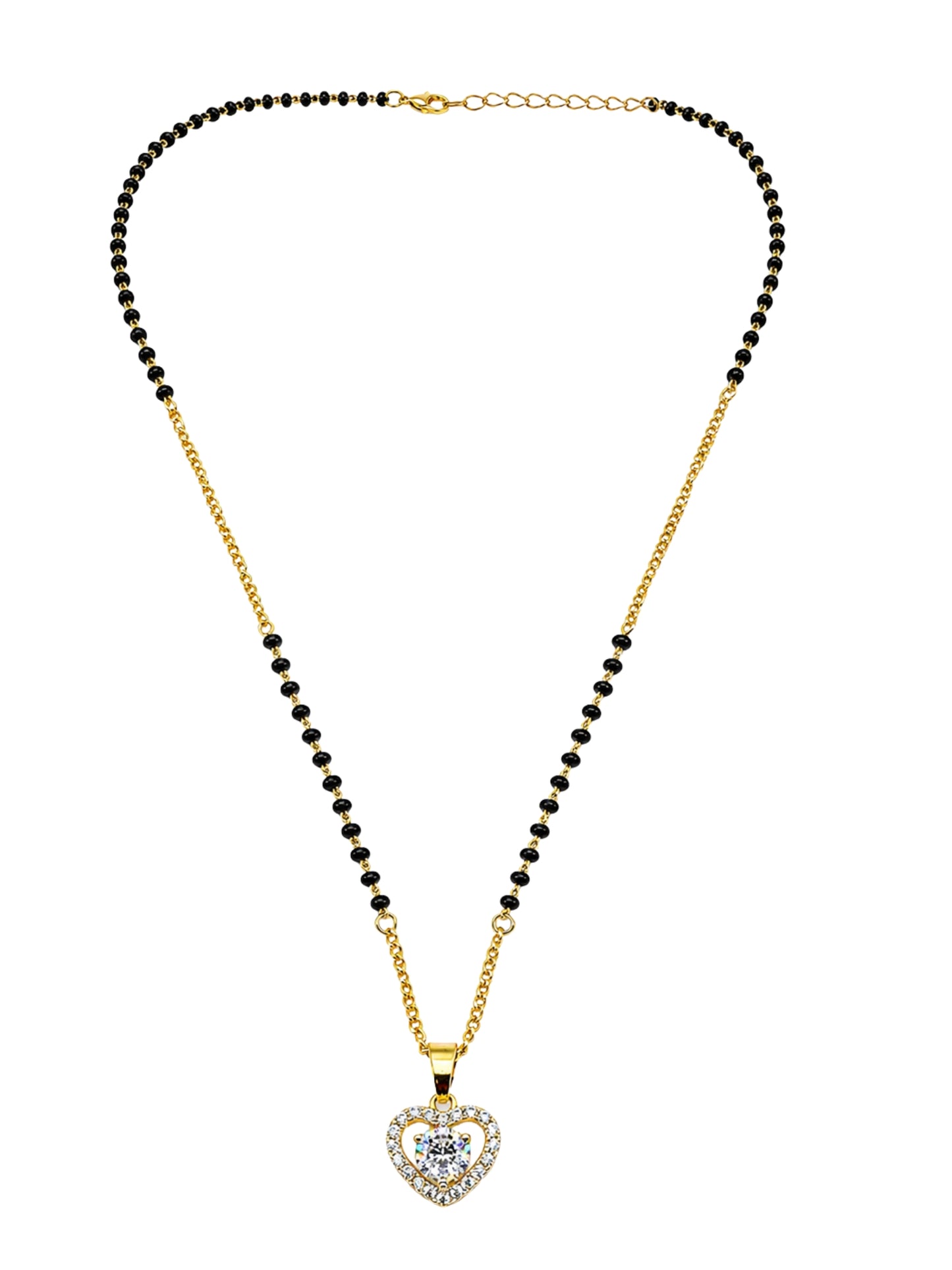 Heart AD Pendant Short Mangalsutra Design for Her.