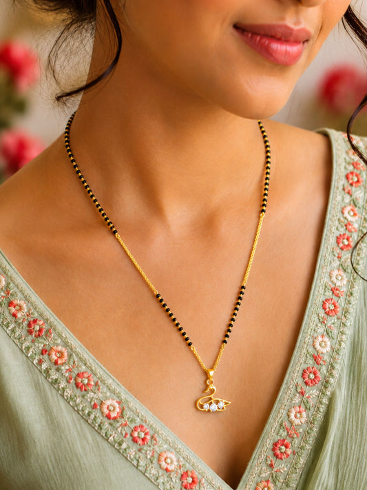 Swan AD Pendant Short Mangalsutra Design for Women