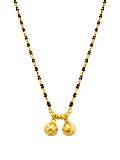 Two Vati Long Mangalsutra Design with Black Gold Beads.