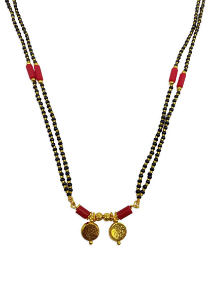 Long Mangalsutra Designs Gold Plated Latest 2 Vati Design Traditional Mangalsutra