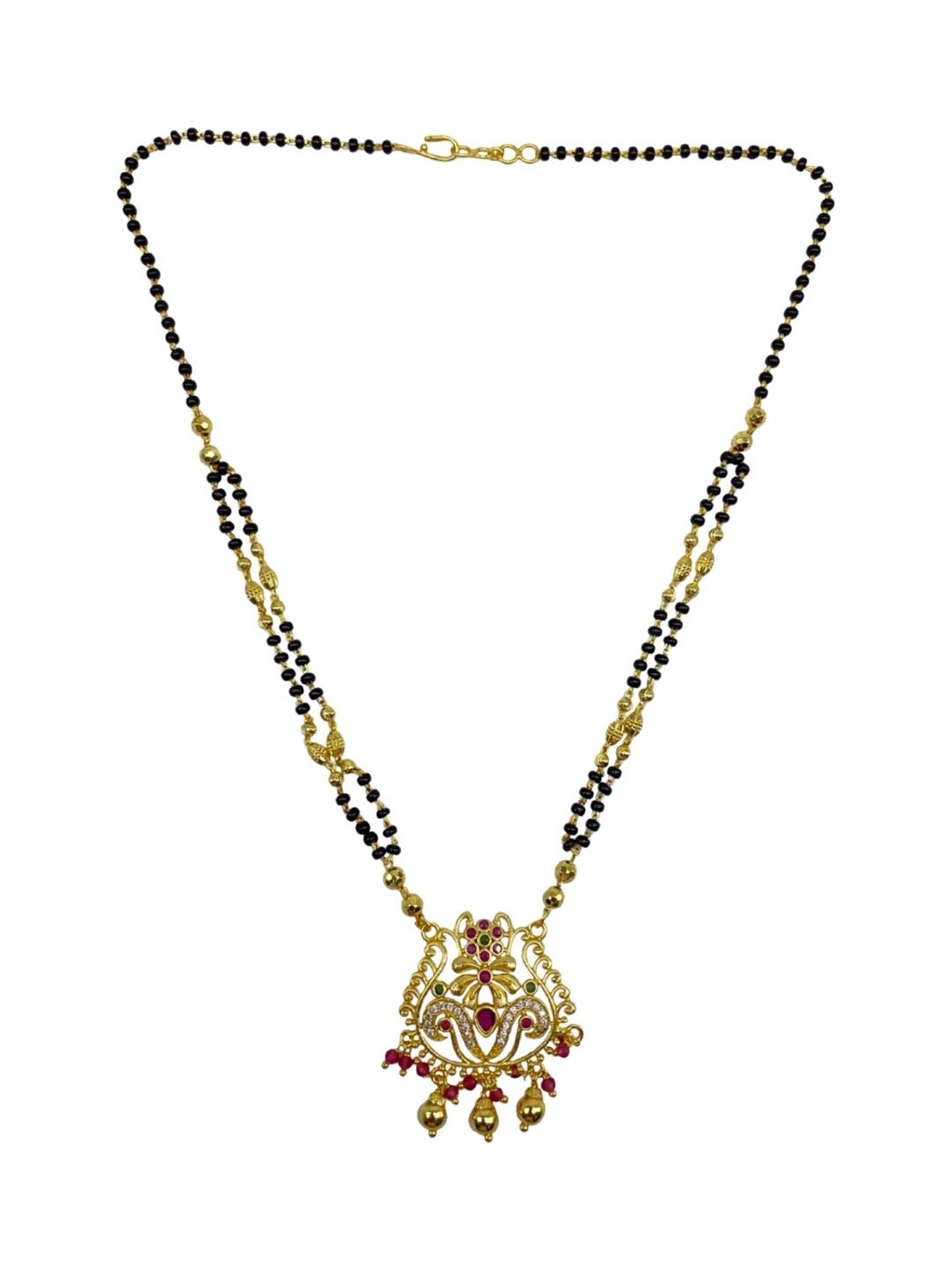 Fancy  American Diamond Mangalsutra Flower Pendant