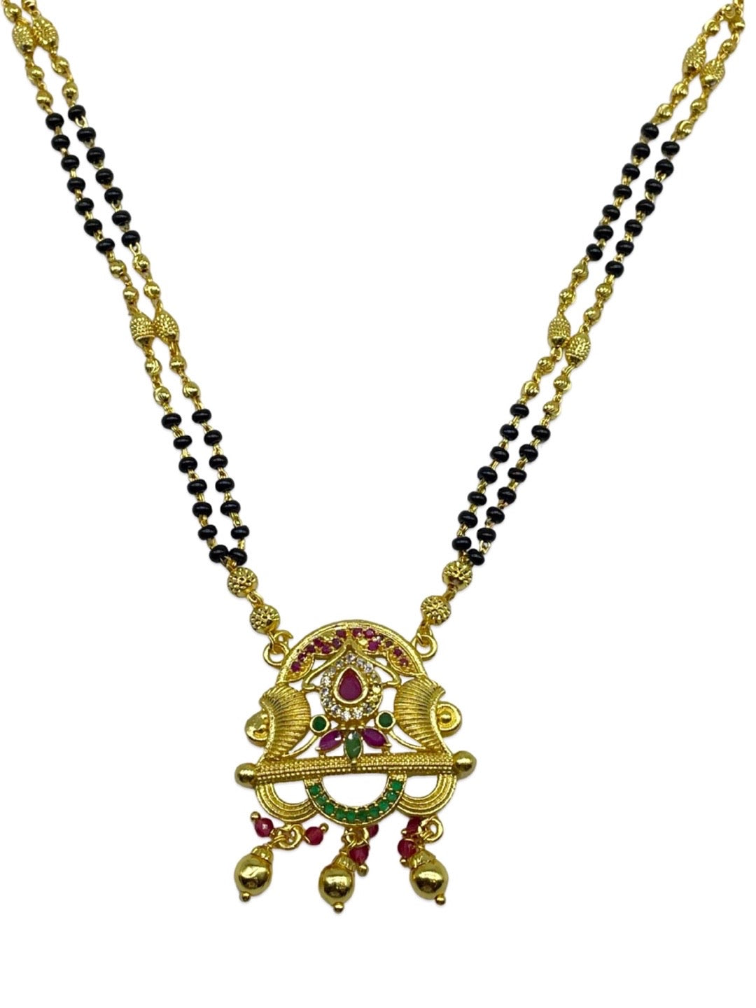 American Diamond Mangalsutra Multi Stone Fancy Pendant