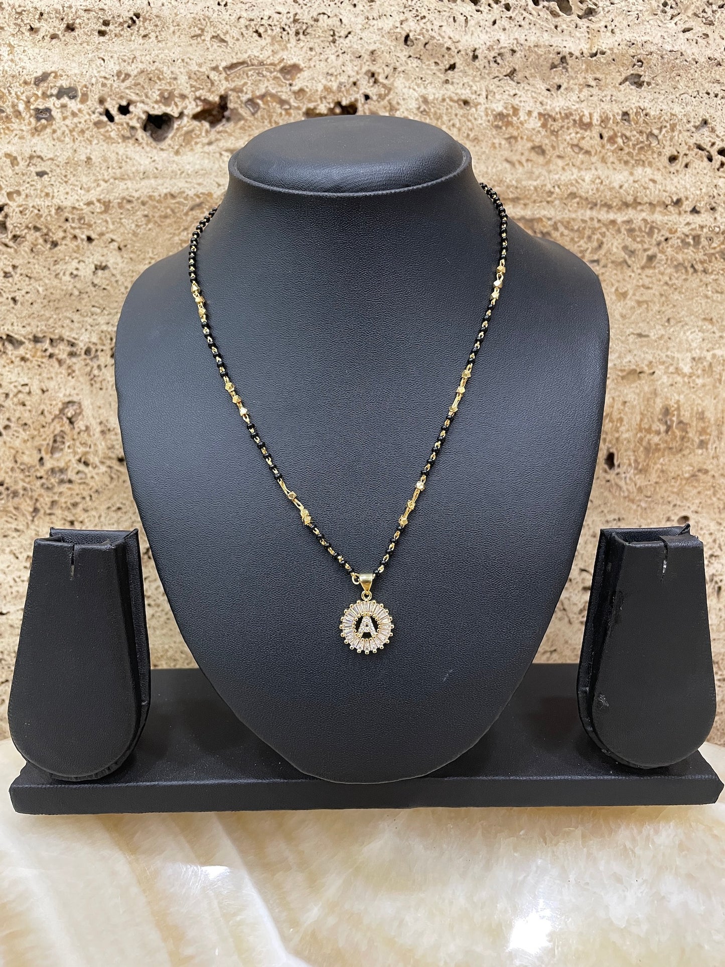 A TO Z Letter American Diamond Short Mangalsutra Design