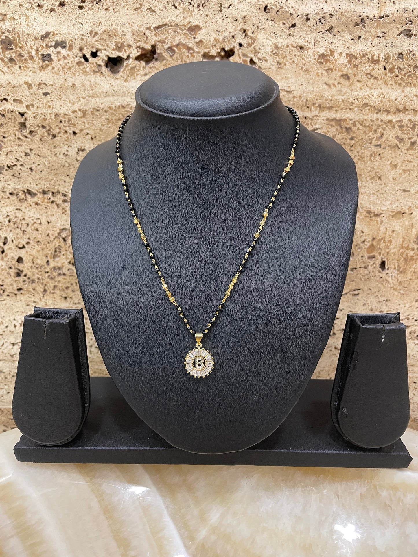 A TO Z Letter American Diamond Short Mangalsutra Design