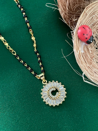 A TO Z Letter American Diamond Short Mangalsutra Design
