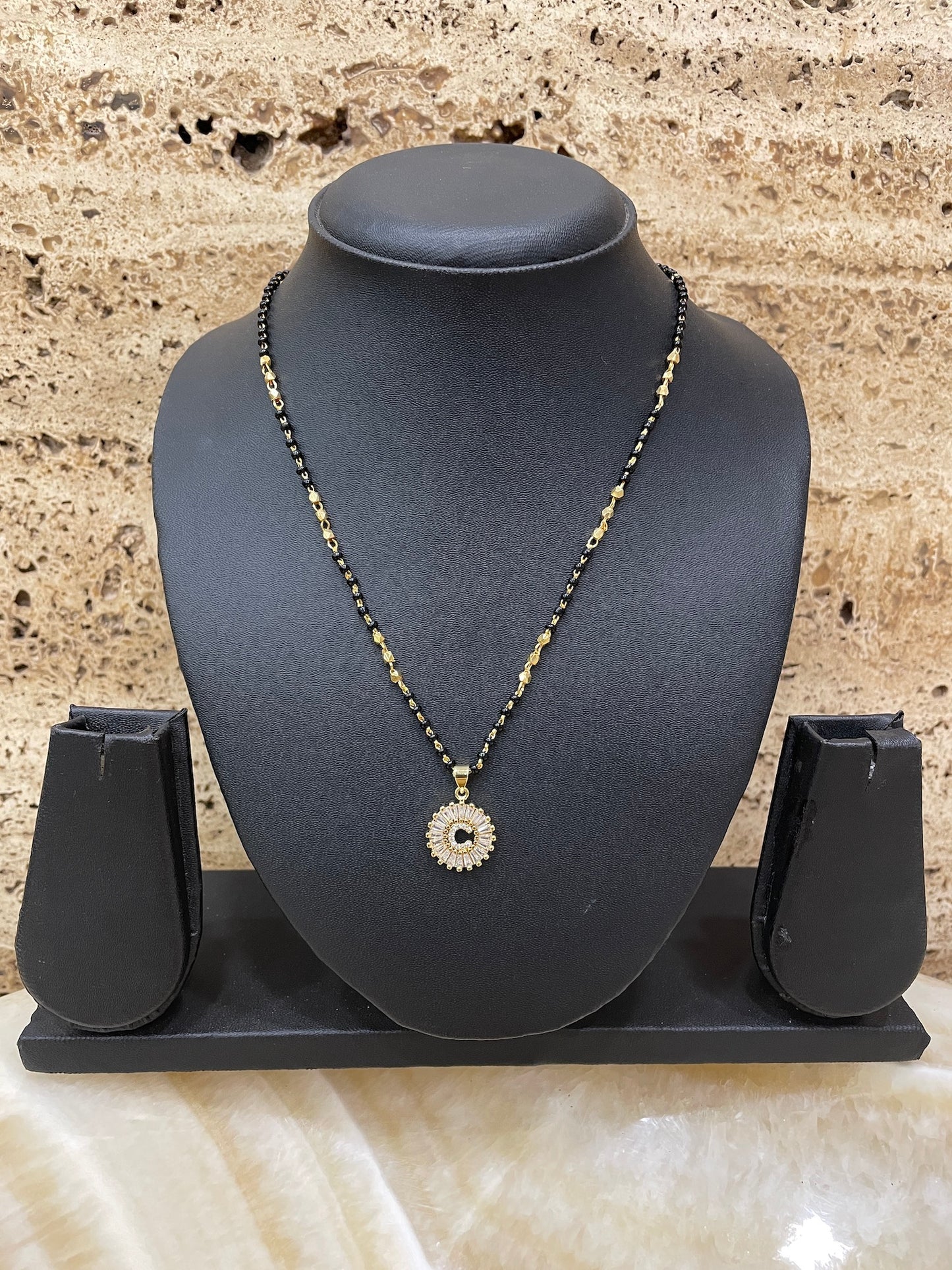 A TO Z Letter American Diamond Short Mangalsutra Design