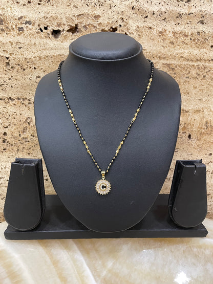 A TO Z Letter American Diamond Short Mangalsutra Design