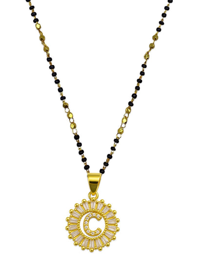 A TO Z Letter American Diamond Short Mangalsutra Design