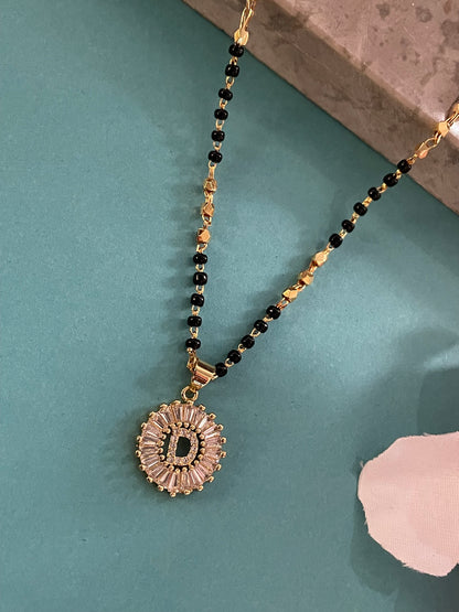 A TO Z Letter American Diamond Short Mangalsutra Design