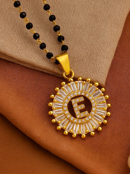 A TO Z Letter American Diamond Short Mangalsutra Design